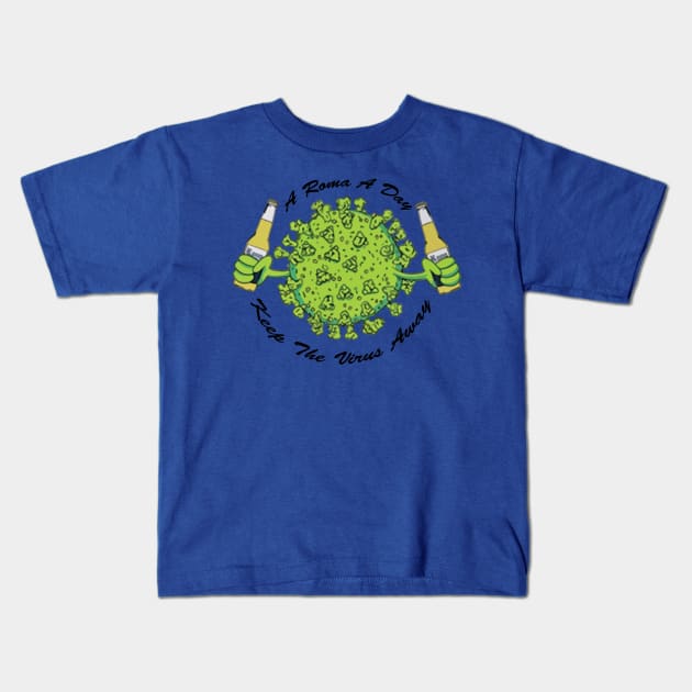 A Rona A Day Keep The Virus Away Kids T-Shirt by mamanhshop